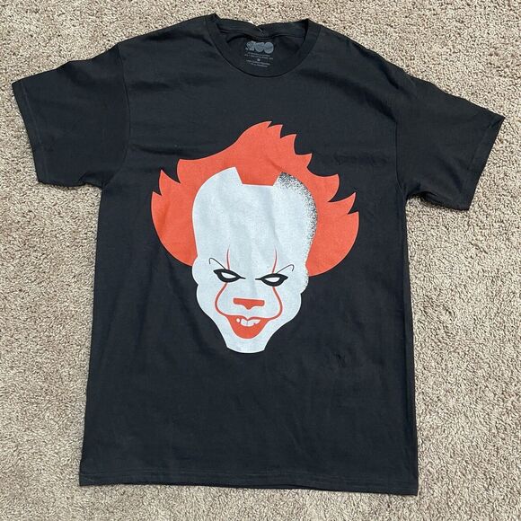 Pennywise Shirt Men Medium Black Dancing Clown IT Movie Horror Graphic Helloween - Picture 1 of 6